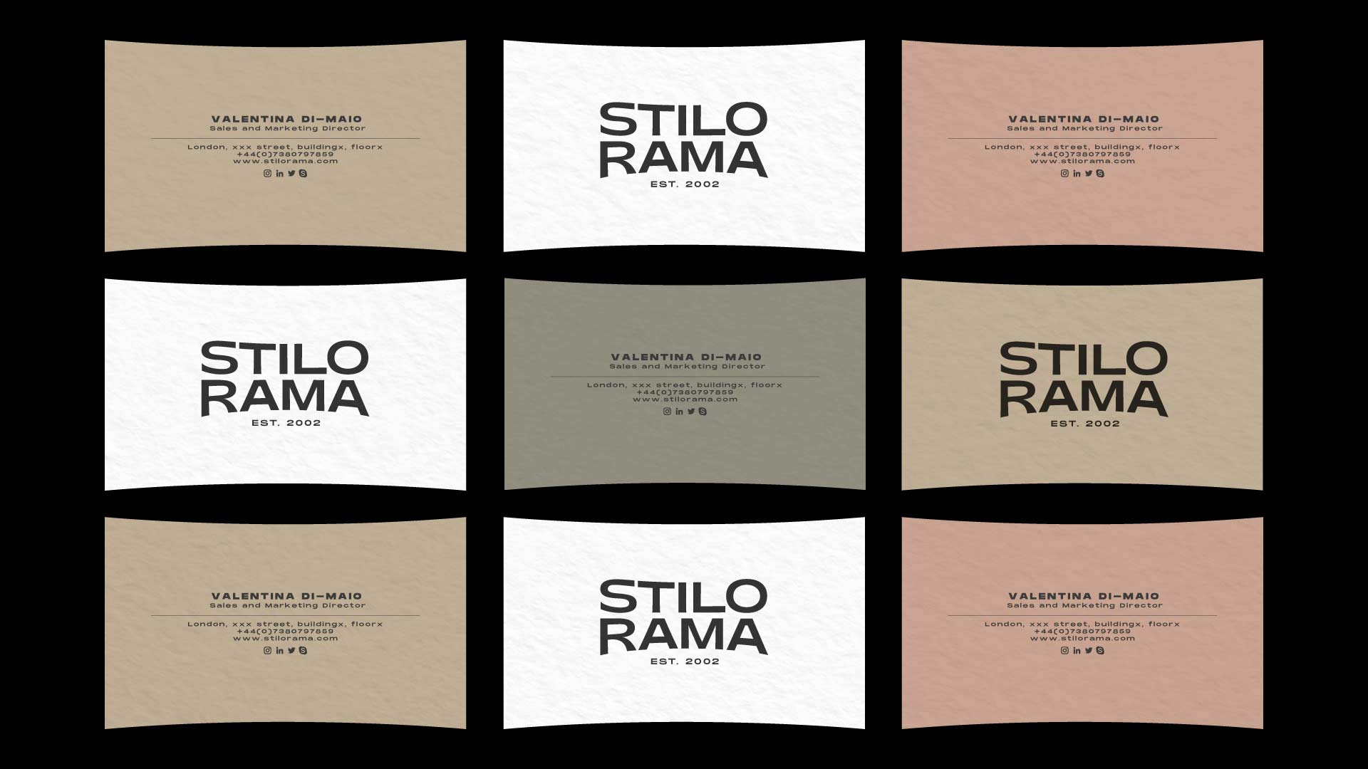 Stilorama businesscards