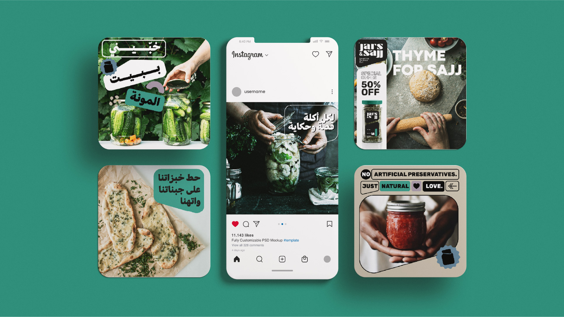 Jars and Sajj Social Media