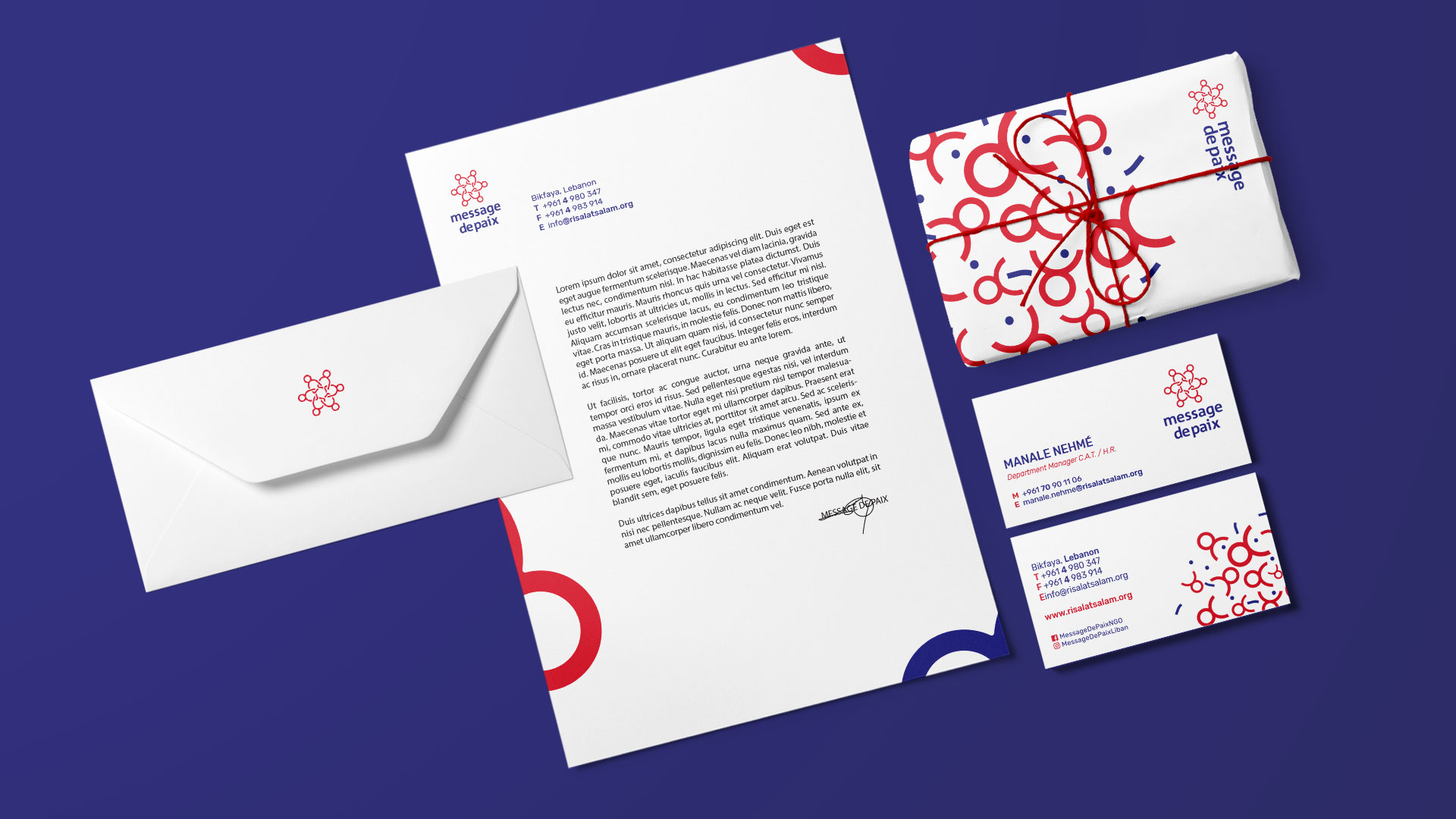 Message-de-Paix-Stationery-Design